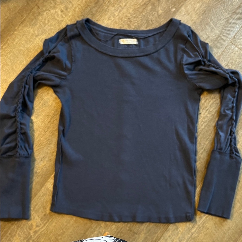 We The Free Navy Long Sleeve Top